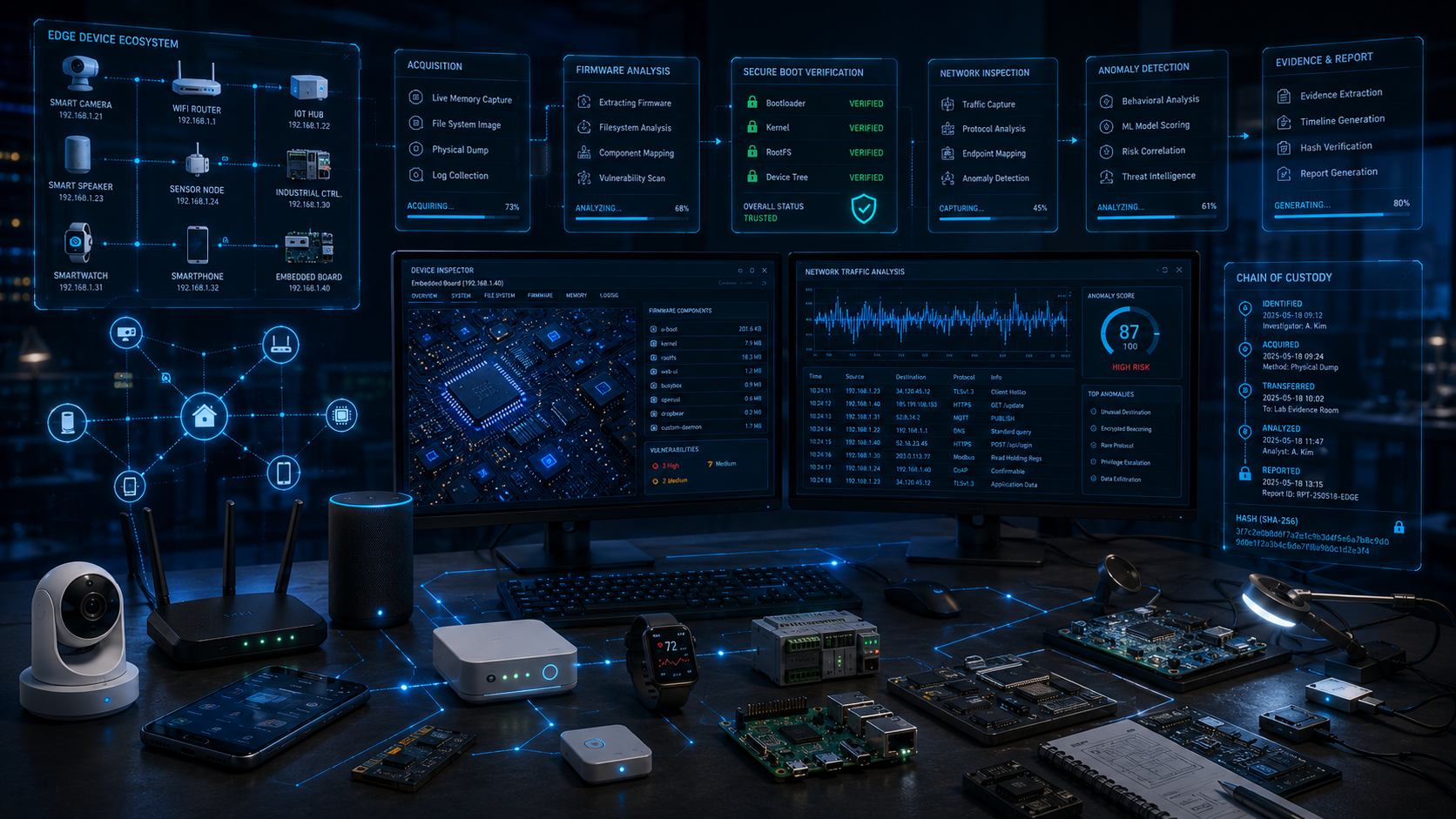 Edge Device Forensics and Security